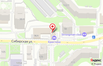 Гостиничный комплекс Кристина на Сибирской улице на карте