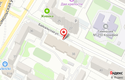 Супермаркет Пятёрочка на Байкальской улице на карте