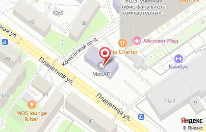 Кафе Академия в Москве на карте