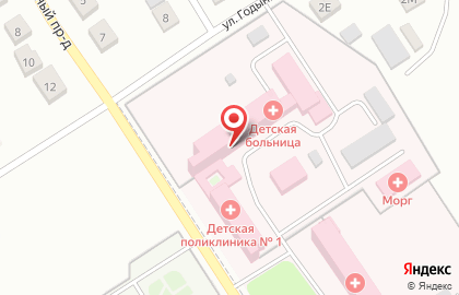 Городская детская больница на улице Строителей на карте