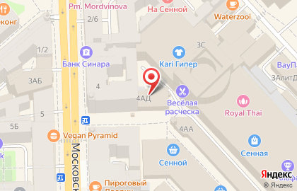 Магазин швейной фурнитуры на Московском проспекте, 4а к2в на карте
