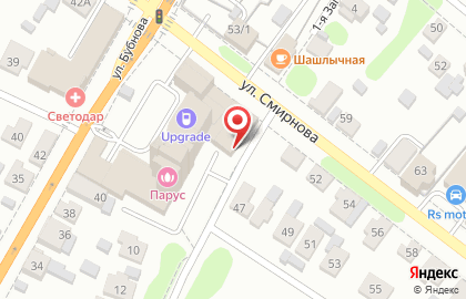 Шиномонтажная мастерская на улице Смирнова на карте