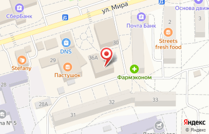 Аптека Фармэкспресс на улице Мира на карте