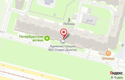 Муниципальное образование округ Озеро Долгое в Санкт-Петербурге на карте