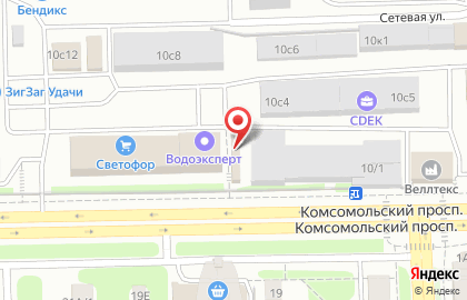Продуктовая лавка на Комсомольском проспекте на карте