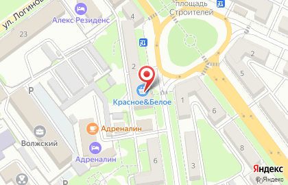 Магазин Красное & Белое в Волгограде на карте