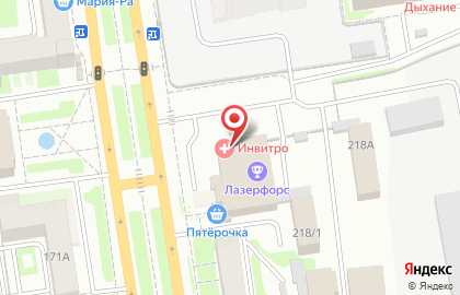 Медицинская компания Инвитро в Заельцовском районе на карте