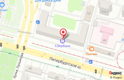Супермаркет Магнит на Петербургском шоссе на карте