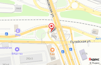 Автомойка на Московской, 292а к1 на карте