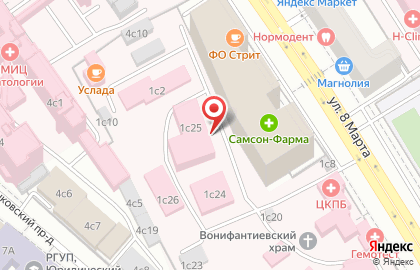 Центральная клиническая психиатрическая больница на улице 8 Марта на карте