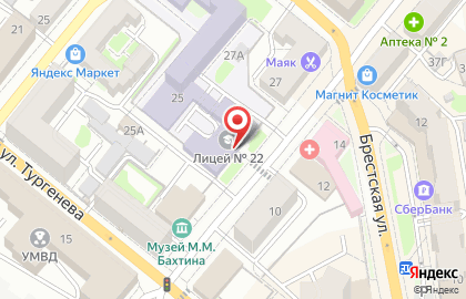 Лицей №22 в Орле на карте
