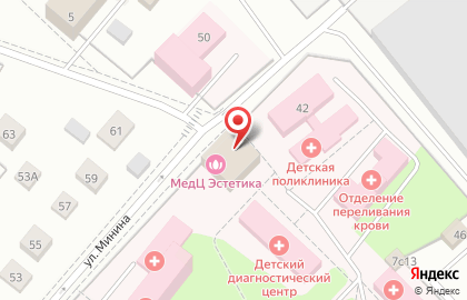 Медицинская компания Инвитро на улице Минина на карте
