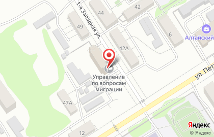 Главное управление МВД России по Алтайскому краю Управление по вопросам миграции в Октябрьском районе на карте