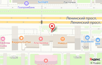 Касса по продаже билетов АэроТур на метро Ленинский проспект на карте