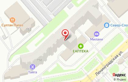 Мужской парикмахерский салон Тайга на улице Ленинградской на карте