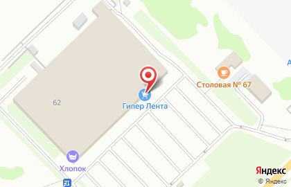 Гипермаркет Лента в Казани на карте