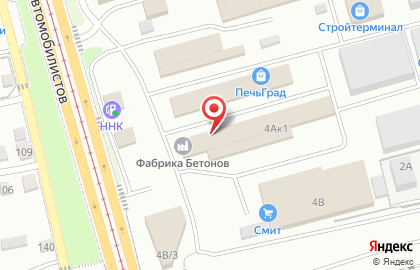 Центр крепежных изделий на улице Автомобилистов, 4а к 1 на карте
