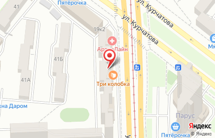 Специалист на улице Курчатова на карте