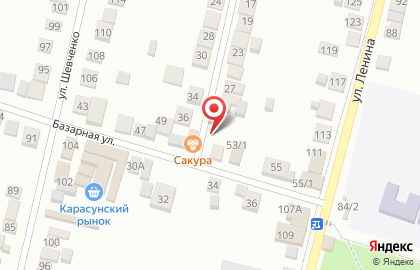 Магазин Динской пивзавод на Базарной улице на карте