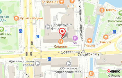 Пиццерия Presto на Советской улице на карте