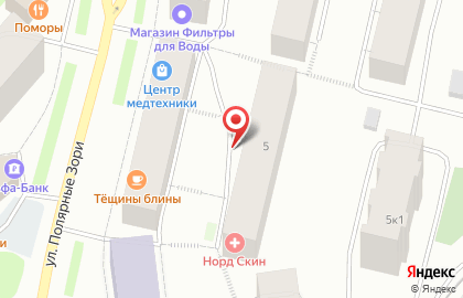 Продовольственный магазин Минимаркет на улице Полярные Зори на карте