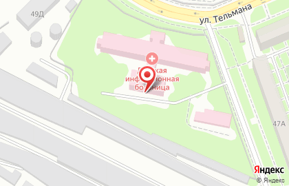 Больница Красноярская межрайонная детская клиническая больница №1 на улице Тельмана на карте