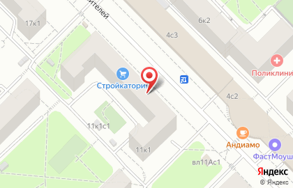 Продуктовый магазин КуулКлевер на улице Строителей на карте