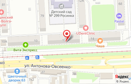 Японская парикмахерская Чио Чио на улице Антонова-Овсеенко на карте