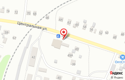 Магазин у дома Бристоль на Центральной улице на карте