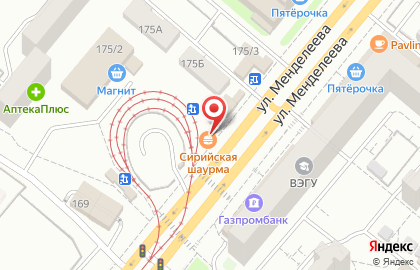 Кафе быстрого питания Шаверма по-питерски на улице Менделеева, 205А на карте