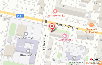 Причал на улице Пушкина на карте