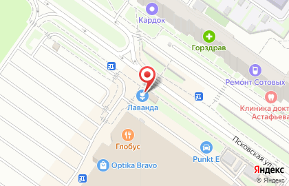 Круглосуточный цветочный бутик Лаванда на Октябрьском проспекте на карте