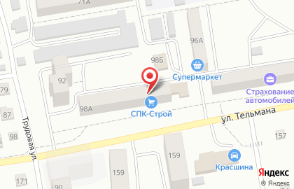 Служба открывания замков дверей ИП Торгояков И.Н. на улице Тельмана на карте
