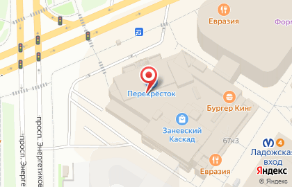 Супермаркет Перекрёсток на Заневском проспекте на карте