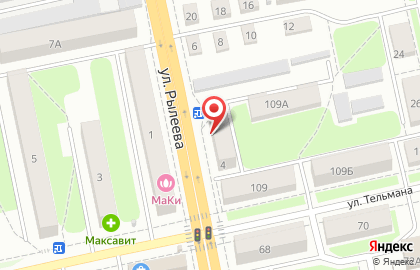 Фирменный магазин БрянскПиво на улице Рылеева на карте