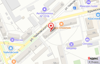 Городской центр недвижимости на улице Чайковского на карте