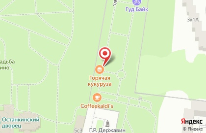 Киоск горячей кукурузы на карте
