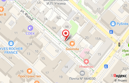 ТРАНСАЭРО ТУРС Иркутск на улице Фурье на карте