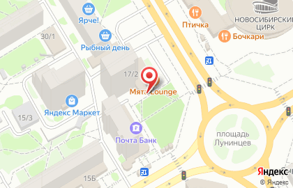 Кальян-бар Мята Lounge в Железнодорожном районе на карте