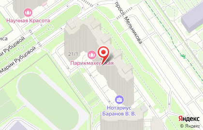 Парикмахерская на проспекте Мельникова, 21/1 в Химках на карте