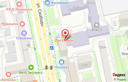 ЮжУралЧасы в Советском районе на карте