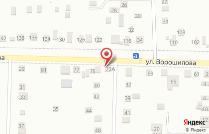 Продовольственный магазин Светлячок, продовольственный магазин на улице Ворошилова на карте