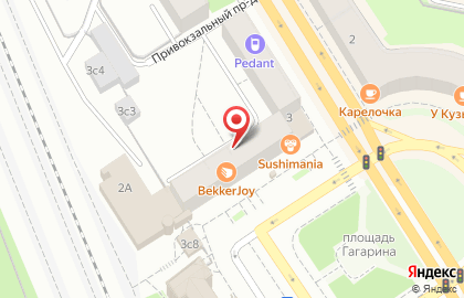 Магазин нижнего белья на площади Гагарина на карте