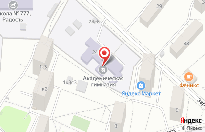 Частная начальная школа Академическая гимназия на метро Рязанский проспект на карте