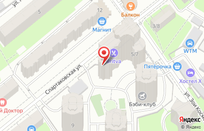 Студия красоты Арт ресницы на Спартаковской улице на карте