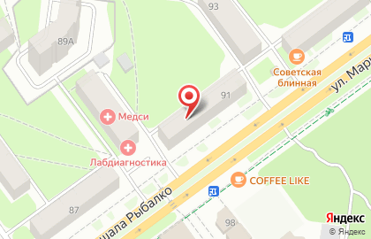 Аптека Планета Здоровья на улице Маршала Рыбалко, 91 на карте