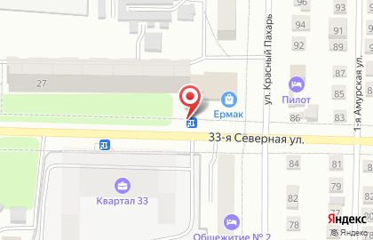 Продуктовый магазин в Омске на карте