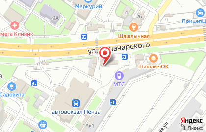 Сеть кафе и киосков Шоколад.ru на улице Луначарского, 1ж на карте