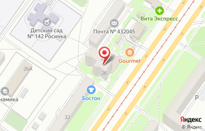Парикмахерская Уют в Засвияжском районе на карте