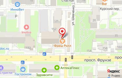 Магазин суши и роллов Фреш Ролл на проспекте Фрунзе на карте